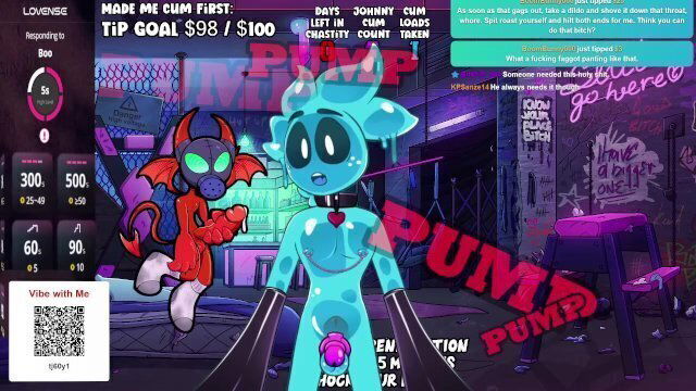 Slime Moaning while chat fucks with toys