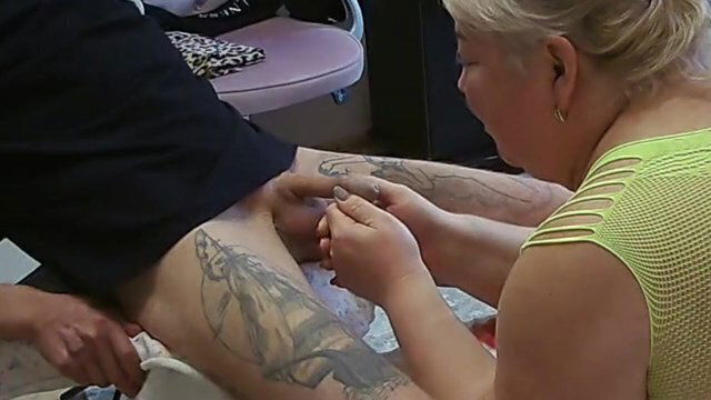 neighbor sucks large portion from dick swallows