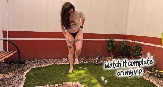 stepsister can't stop ejaculating (orgasm with tickling with grass feet)