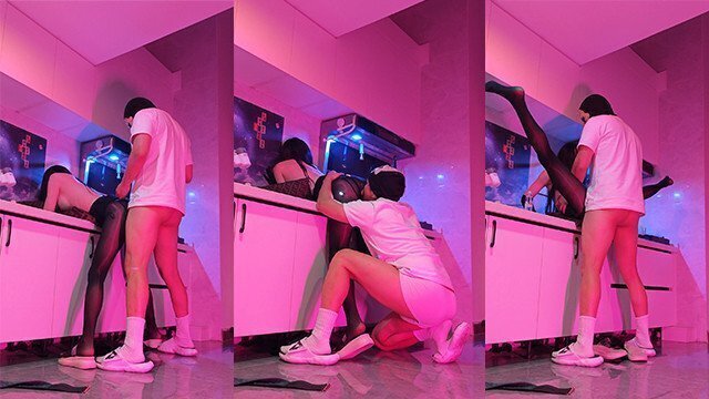 177瑜伽老师马油黑丝