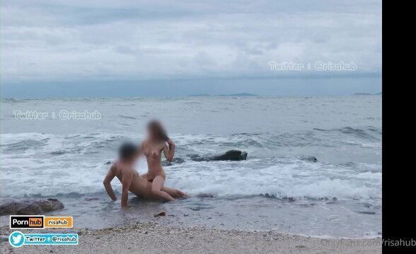 passionate romantic with your beloved beach, เย็ดกันเสียวๆที่ชายหาด