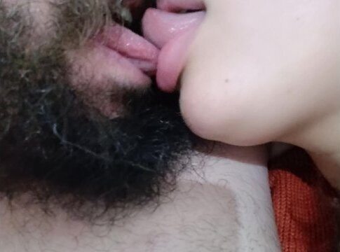 sexy kiss between naughty couple, they lick each other with lots kisses,fetish 🫦🤤💦😚😋😚😘🤤💦