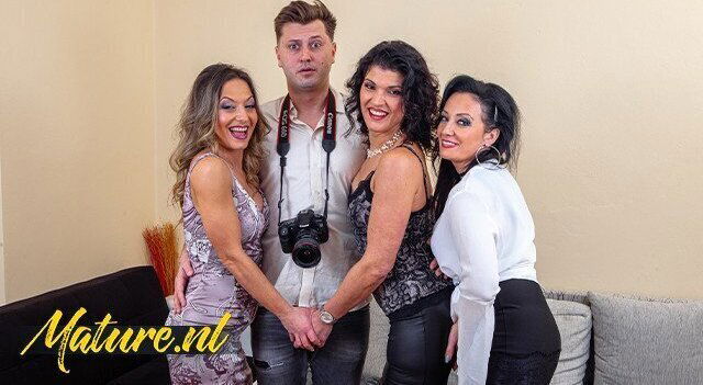 Three Horny Cougars Want Foursome With Cameraman