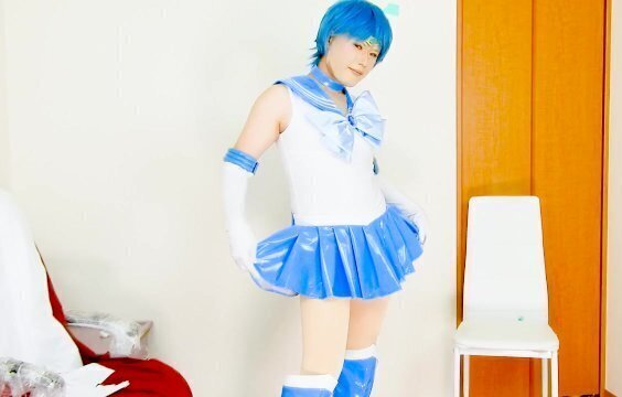 Every Step Spell Cosplay Sailor Mercury Motion Crossdresser