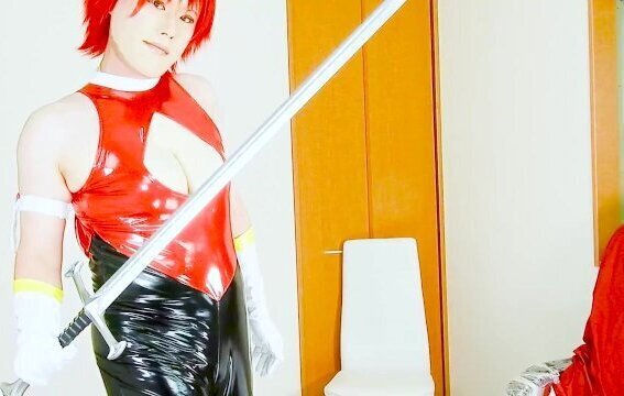 Japanese Cosplay Cutie Honey Shiny Black Cosplay Action Crossdressing