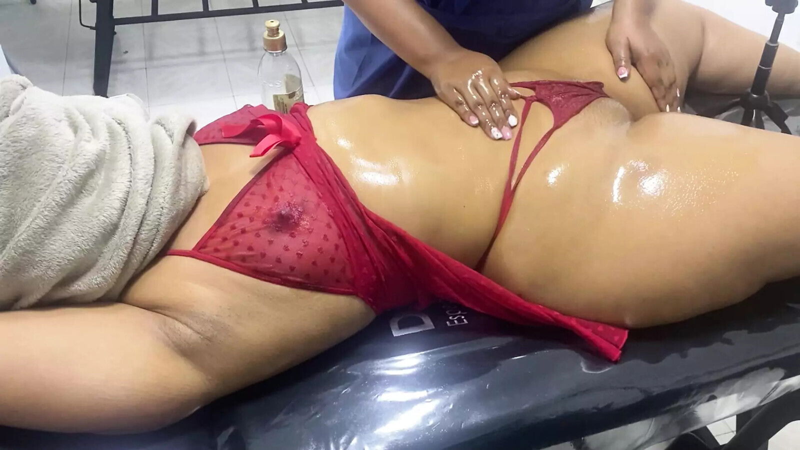 Latina getting massaged