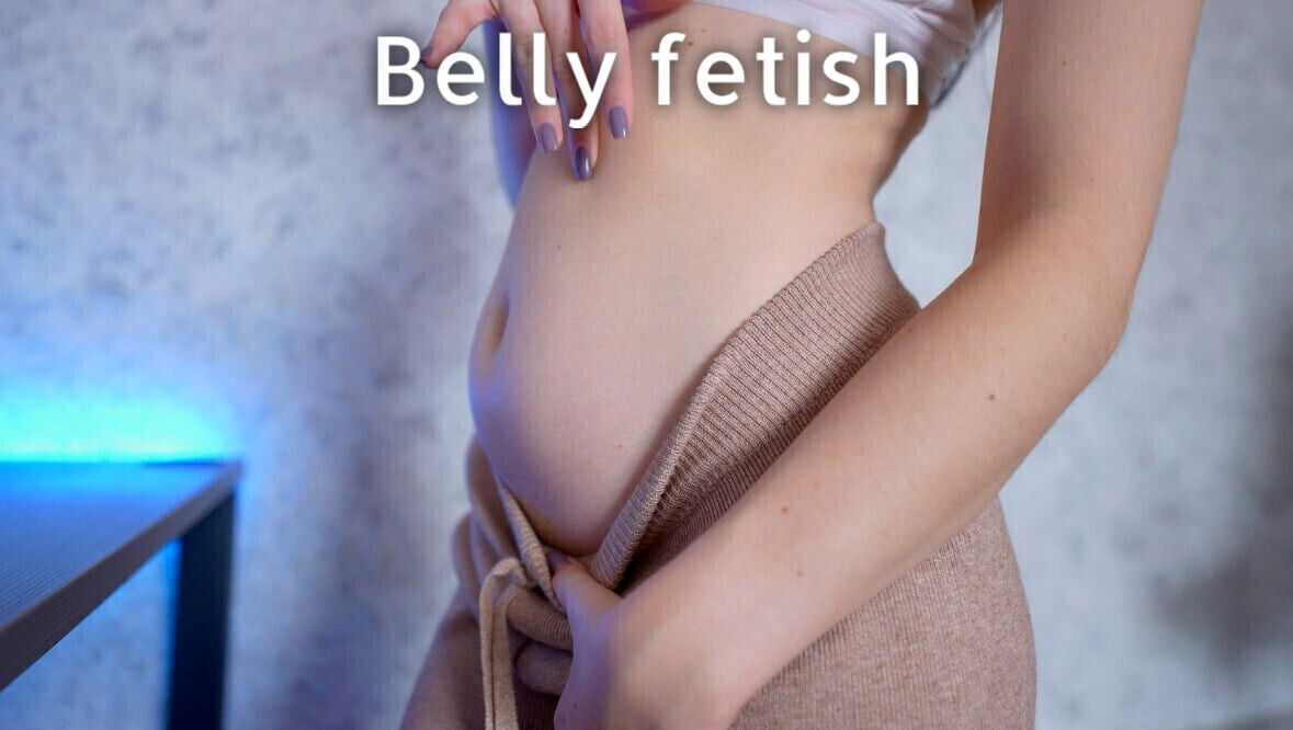 Pregnant weeks belly fetish tease