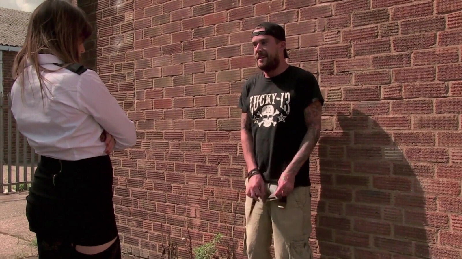 Policewomen Samantha Bentley rammed hard pulled over Luke Hotrod