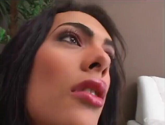 Brunette shemale masturbating