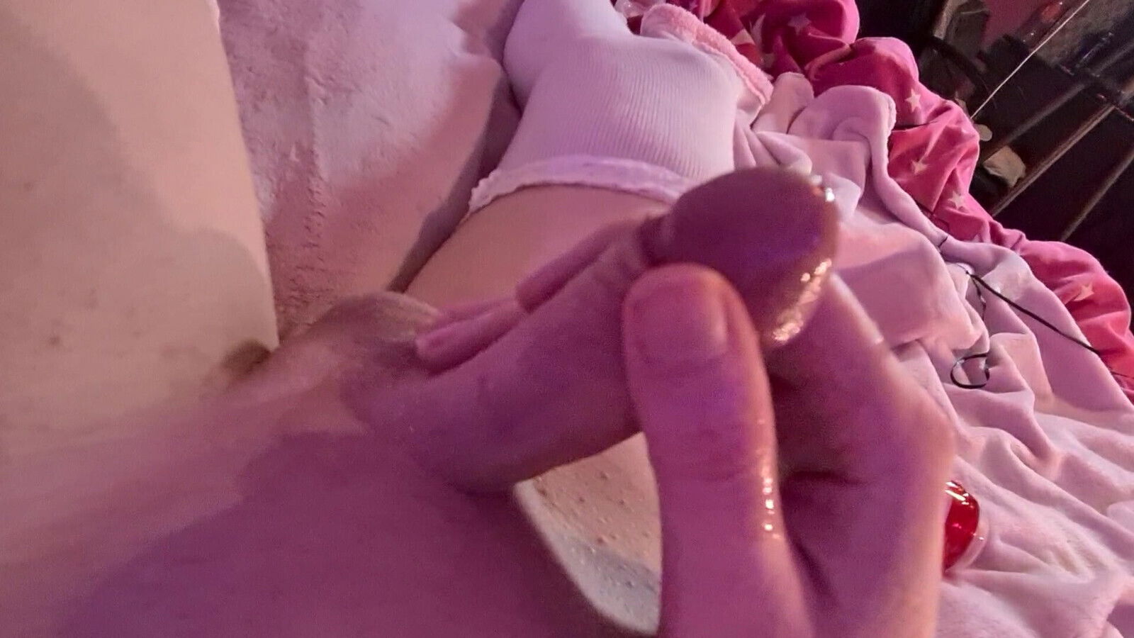 White Socks Clear Onahole Messy Cumshot