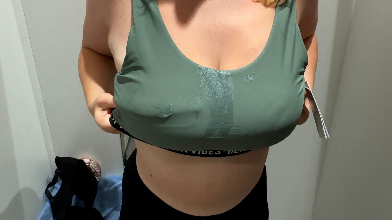 Having clothing Store dirty public action with blonde Girl