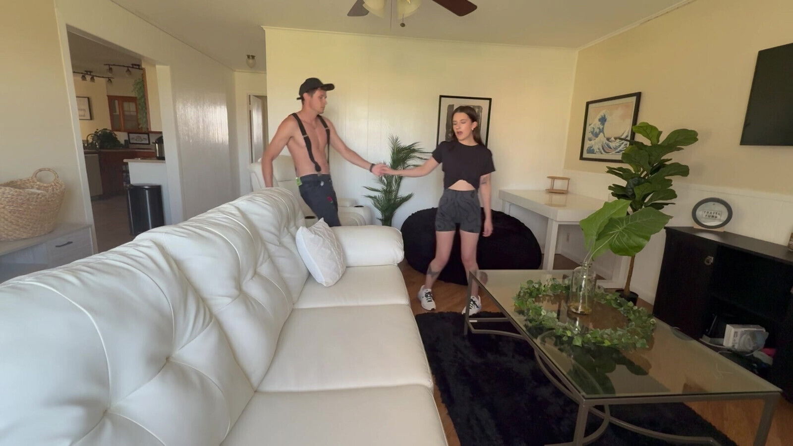 Cheating teen hires stripper plow tight pussy