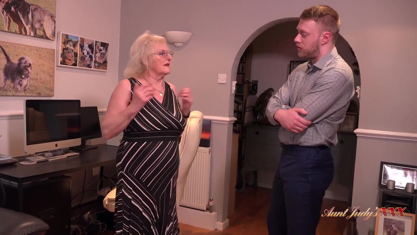 AuntJudysXXX Horny GILF Mrs. Claire Fucks Debt Collector