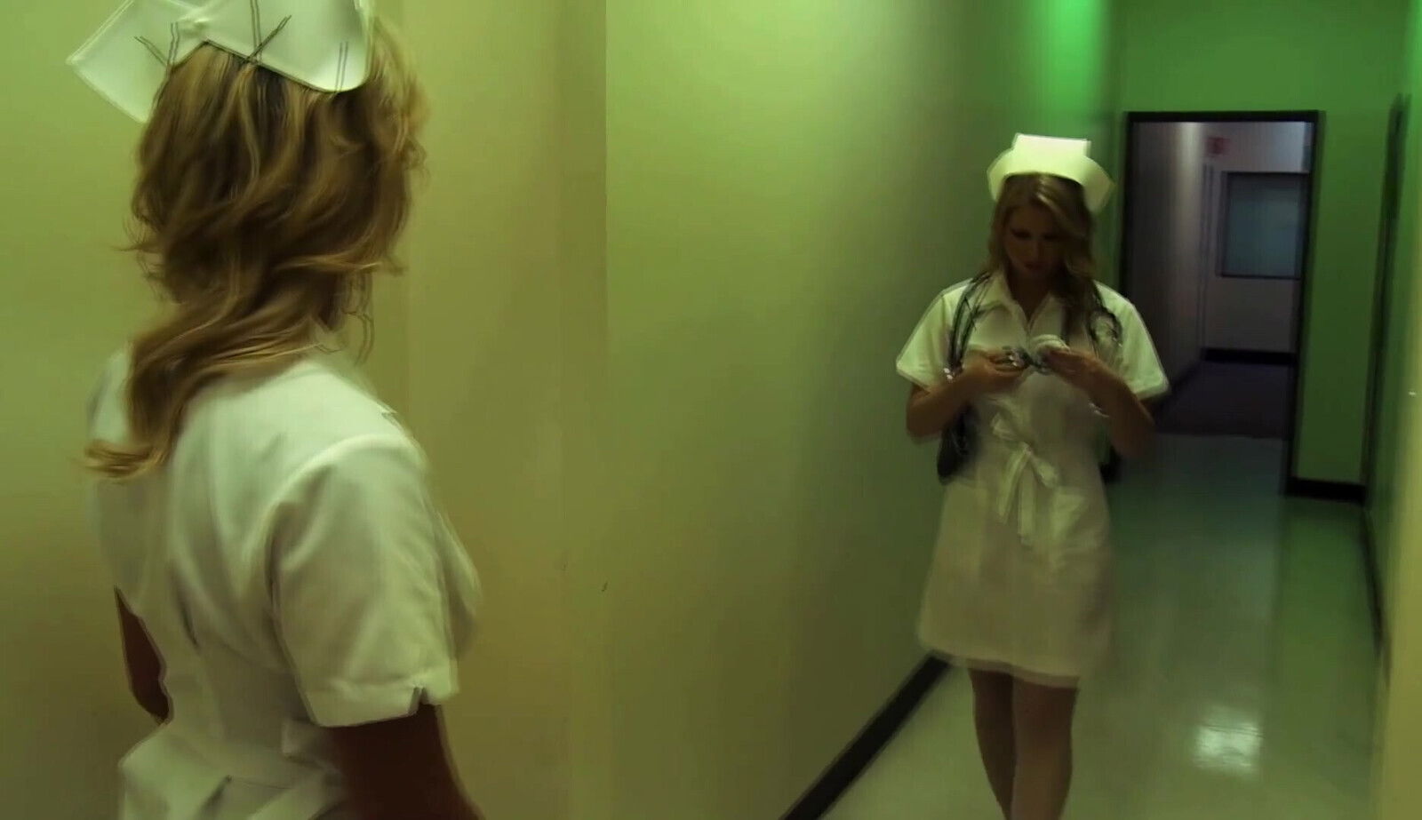 Fishnetted Blondes Paige Ashley Sunny Lane Take Turns Getting Pussy Fucked Creamed Naughty Nurse 3some