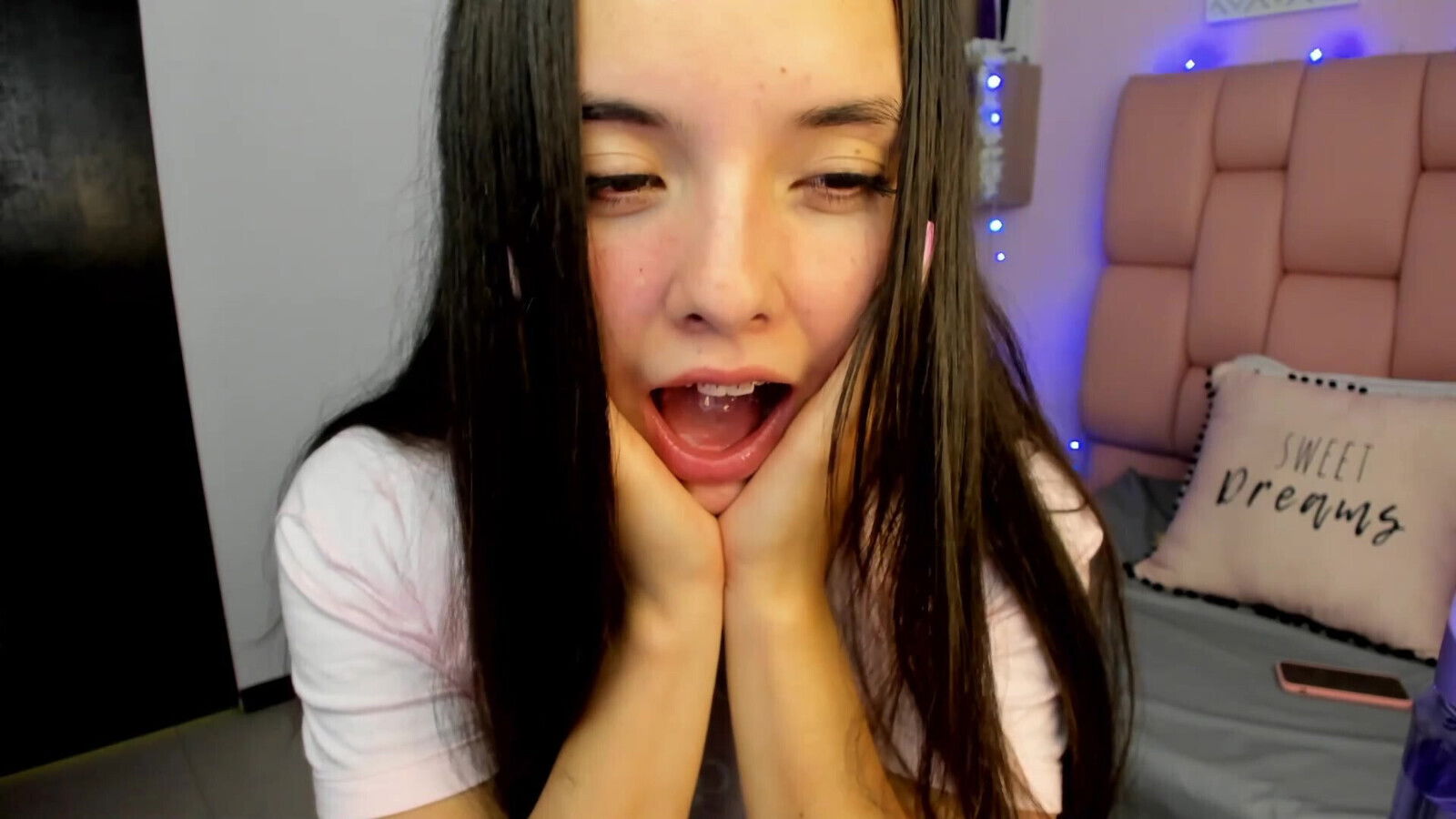 Salome, with innocent face, loves being watched turns into naughty slut, squirting webcam shows