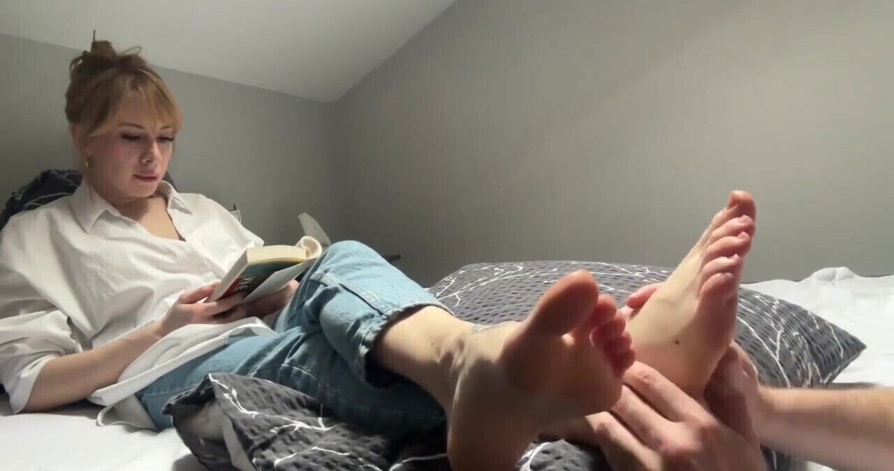 Enjoy Foot Massage Relax with Book