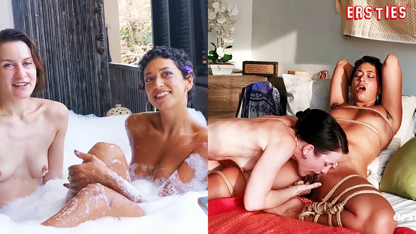 Ersties Lesbian Power Game Flora controls Lexi's lust climax