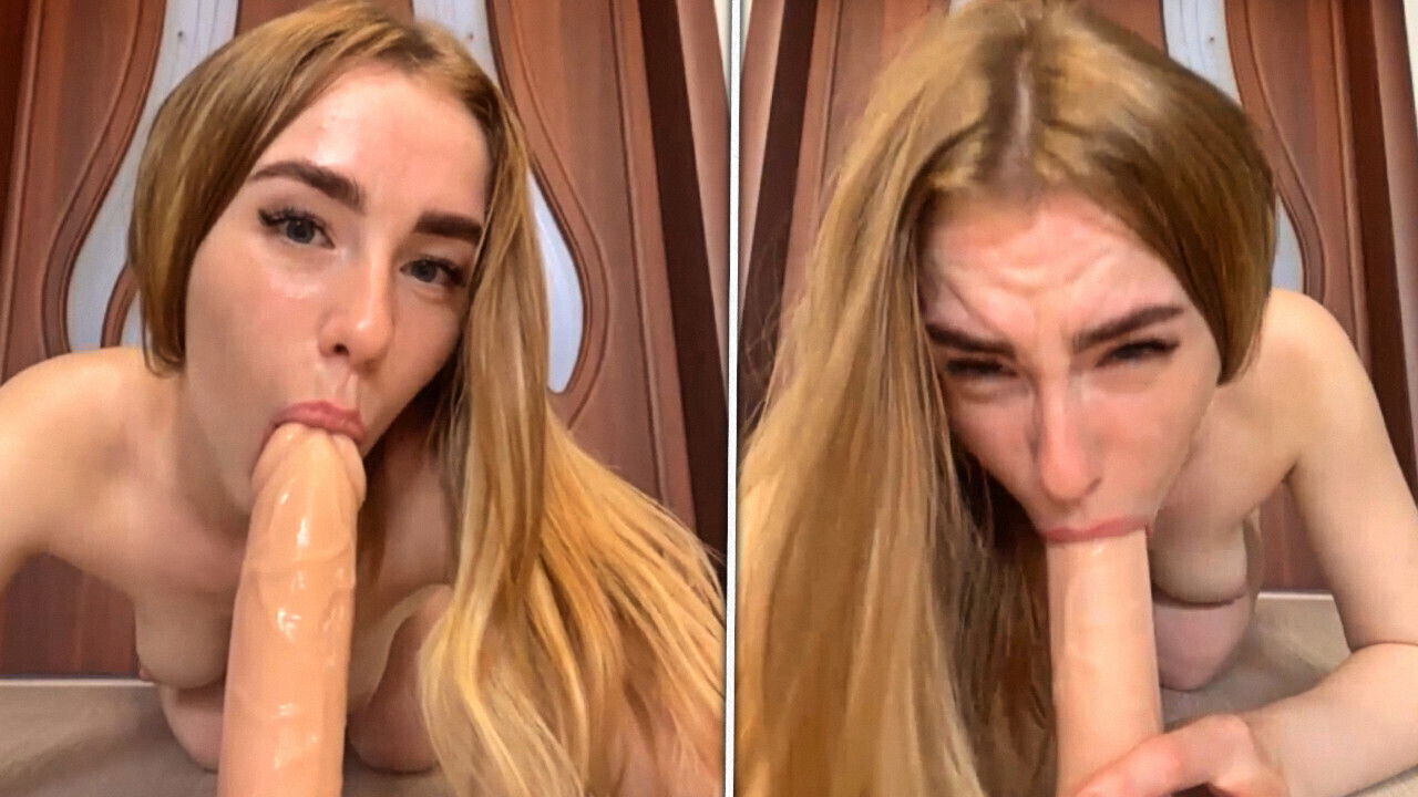 HORNY REDHEADED BITCH MADLY SUCKS HUGE