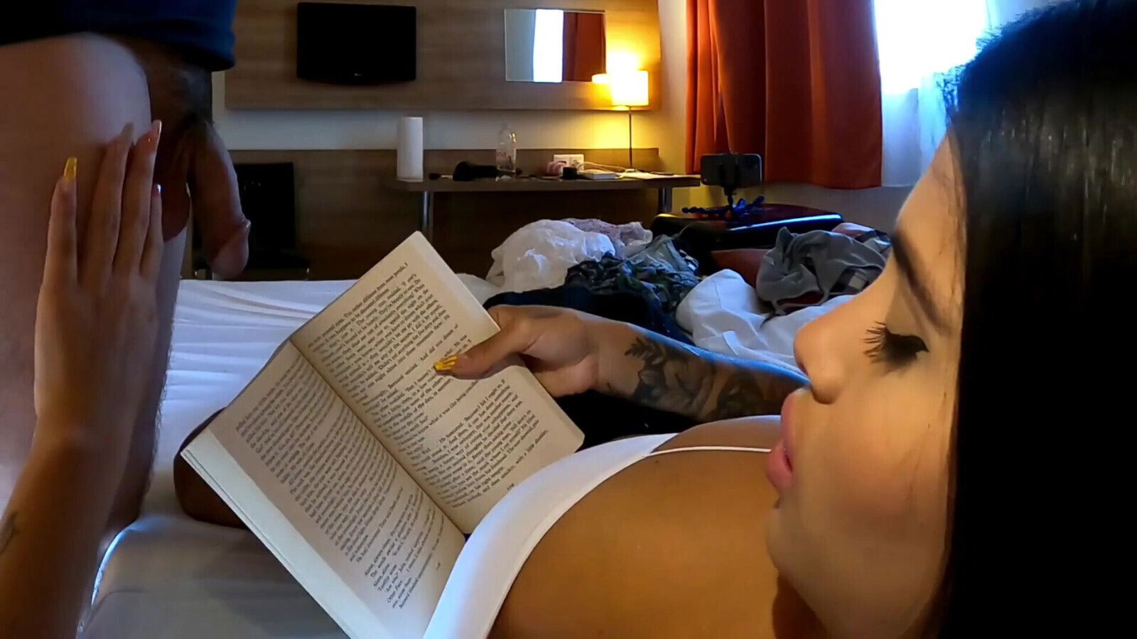 Brunette Teases Precum Dripping