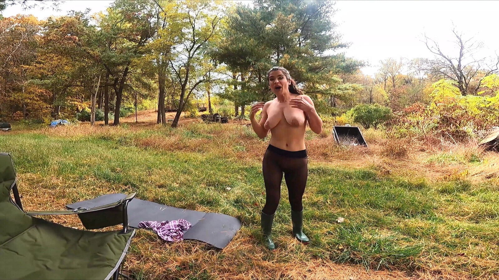 Stepmom's Camping Trip Pantyhose Pants