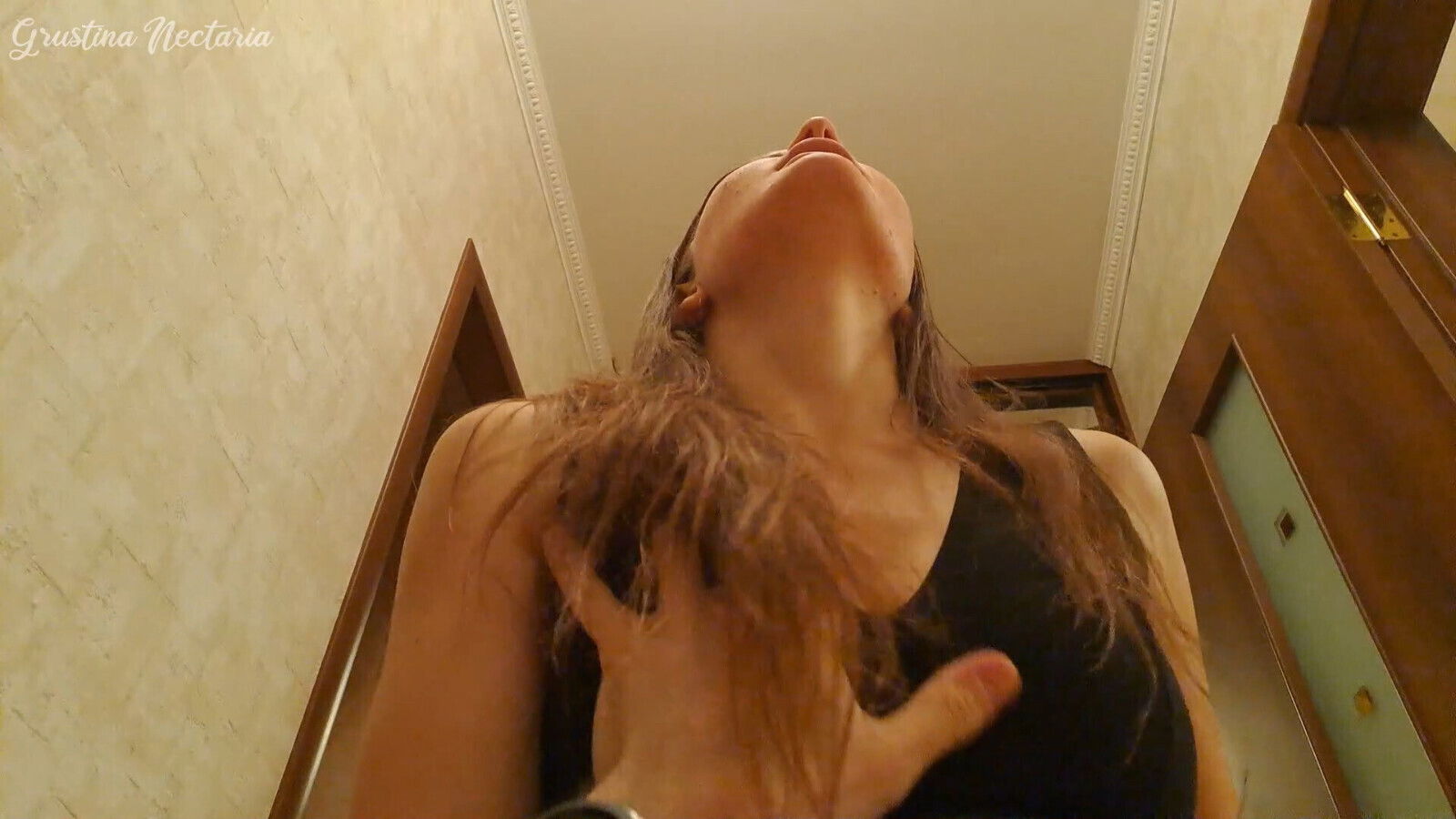 Young real Russian couple filmed their loving floor