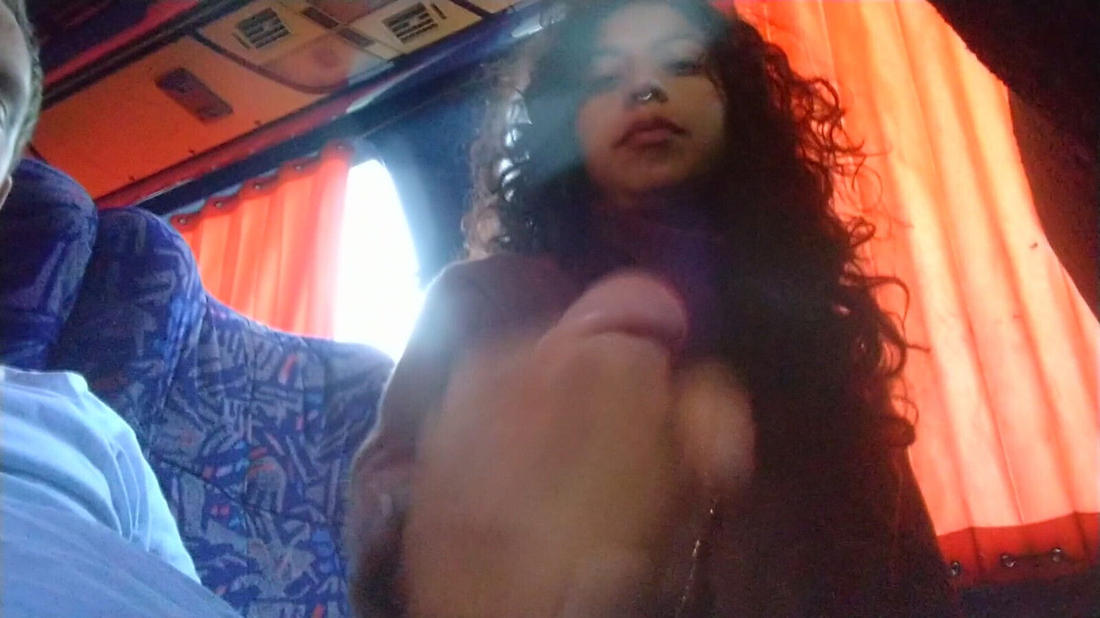 public handjob with sexy student