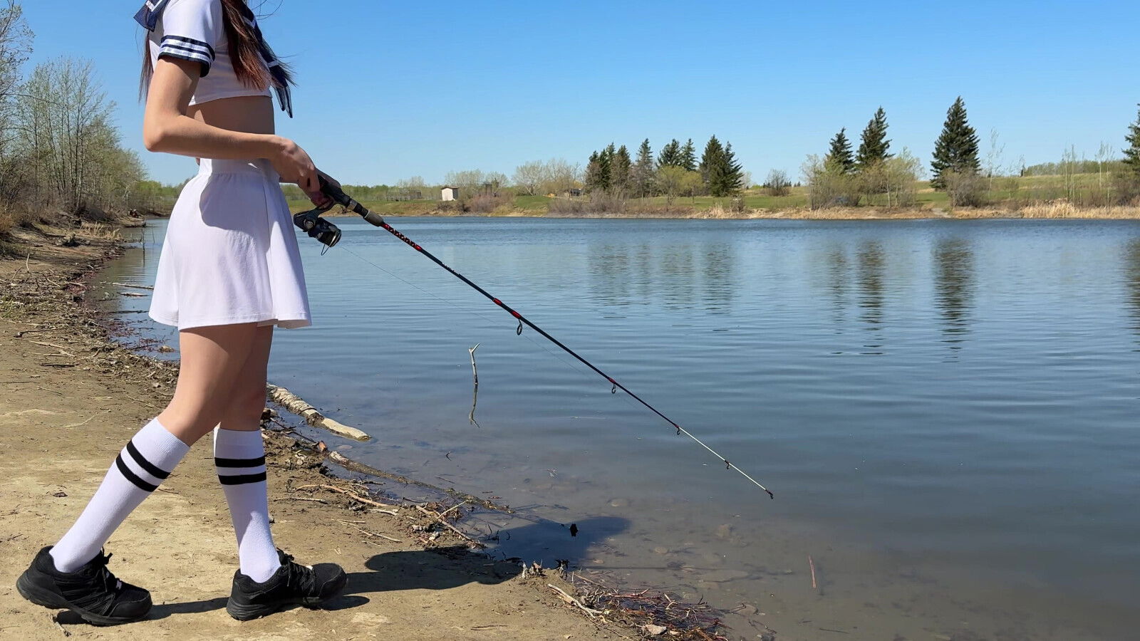 Young Students Went Fishing after School