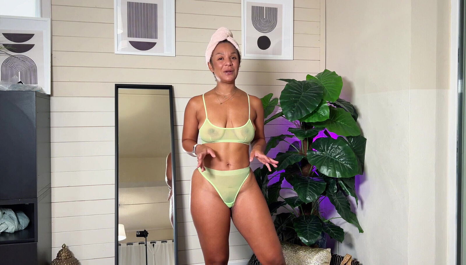 Transparent Lingerie Black MILF