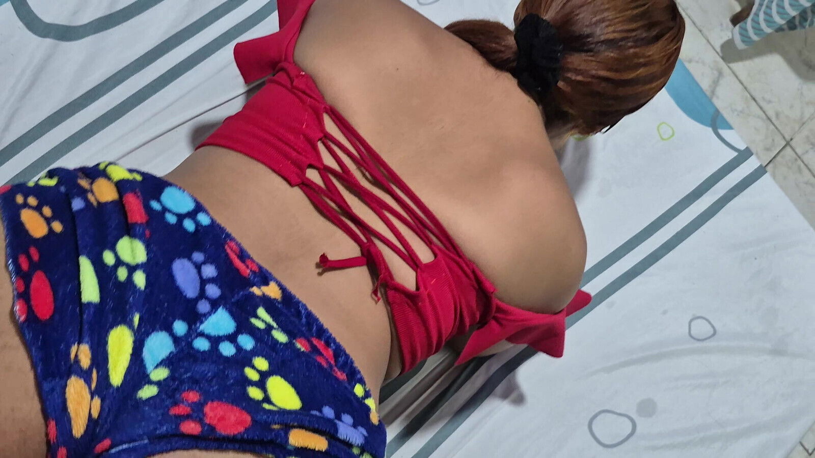 Venezuelan arrived United States lets herself recorded, with great shyness.