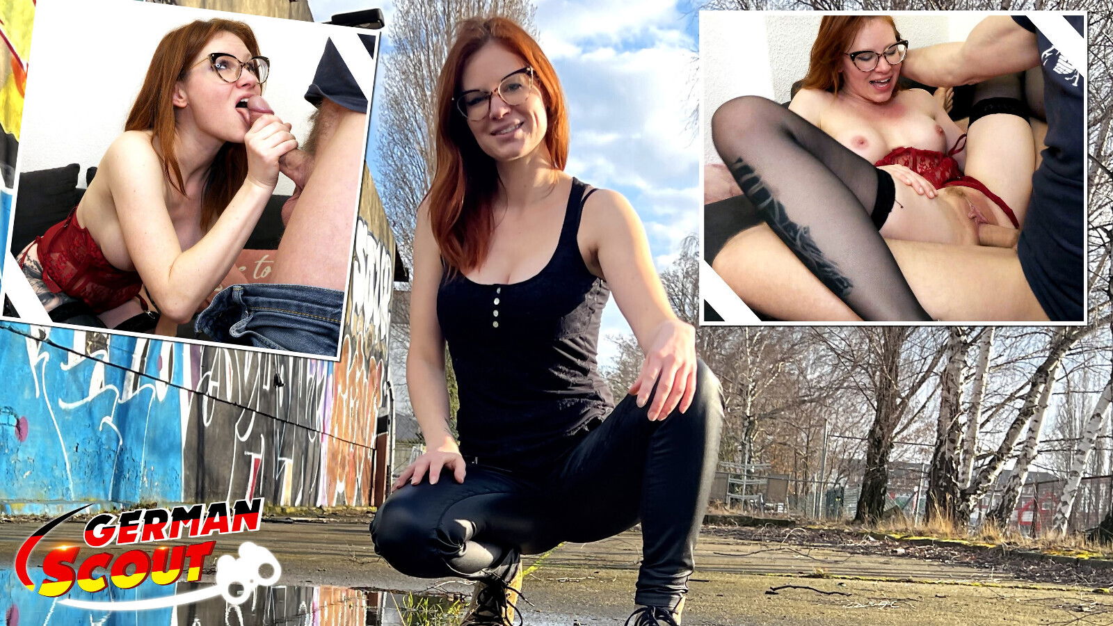 GERMAN SCOUT Glasses Ginger Redheadh MILF Mona Einhorny First Time Porn Hard Casting
