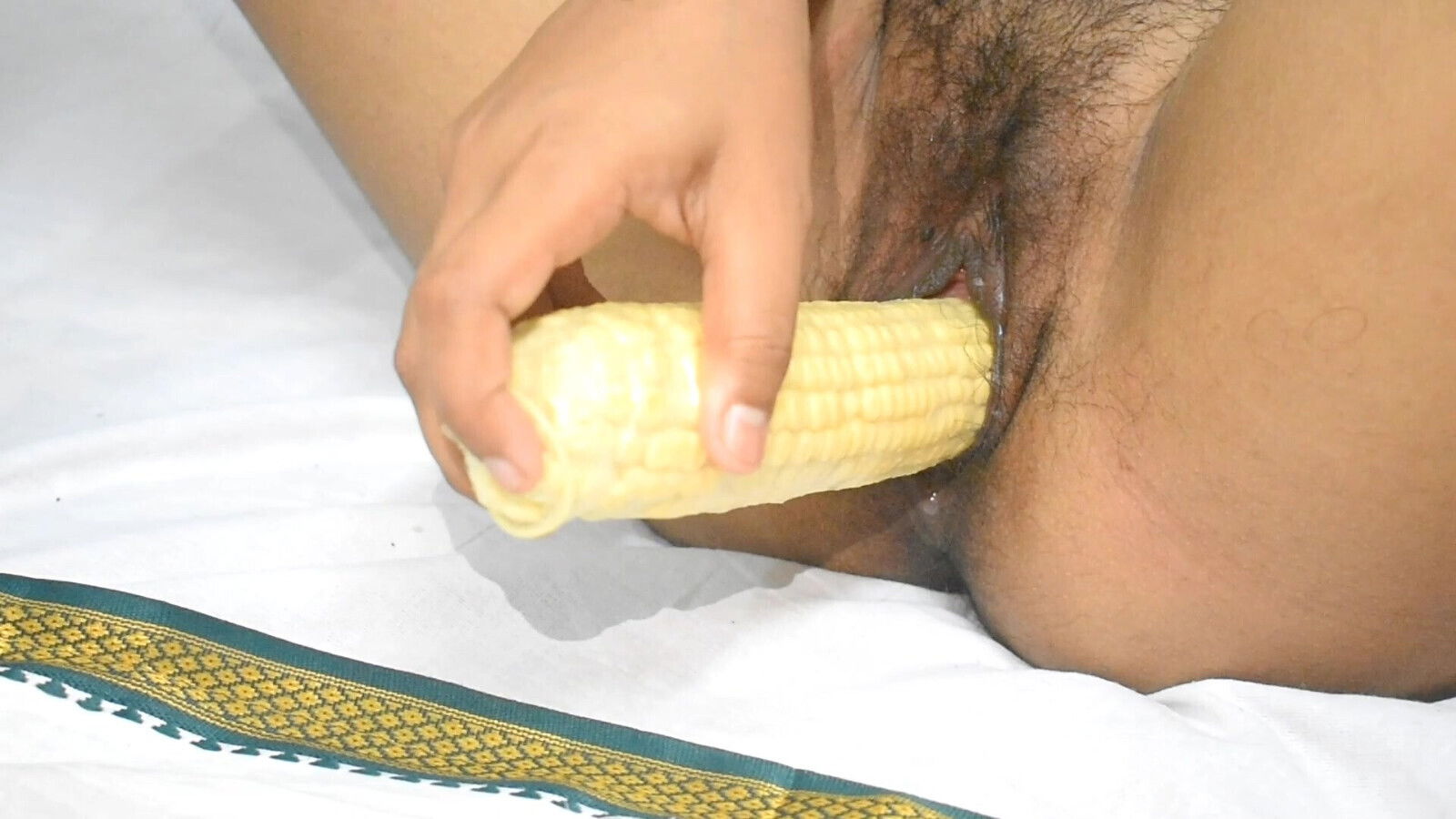 Creamy Cone Deep Inside Pussy Intense Food Insertion Play