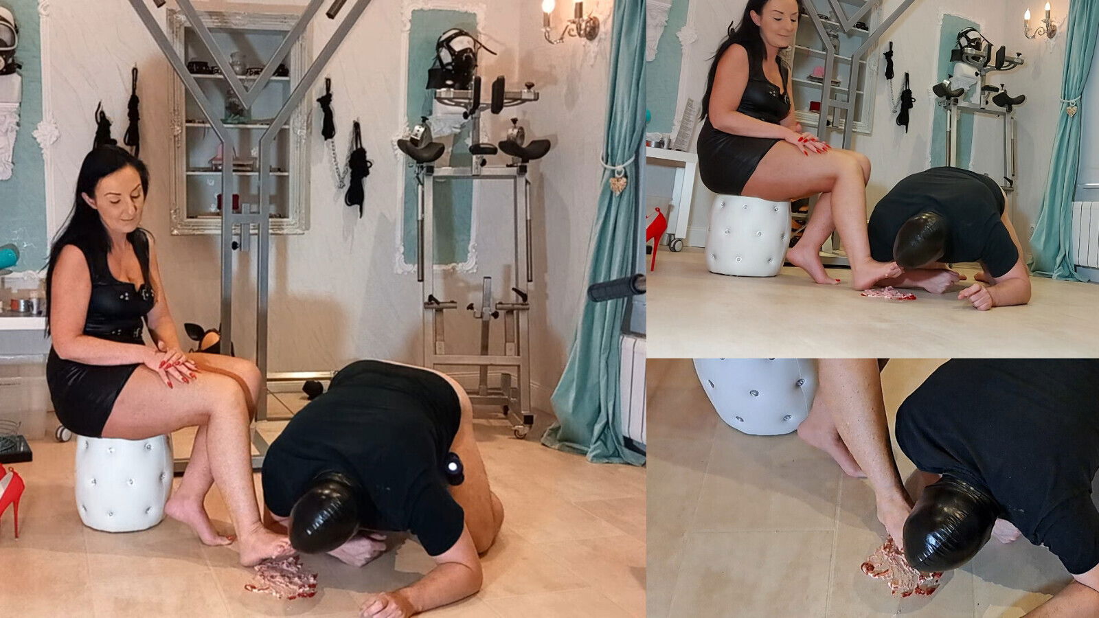 Suck squashed cake feet