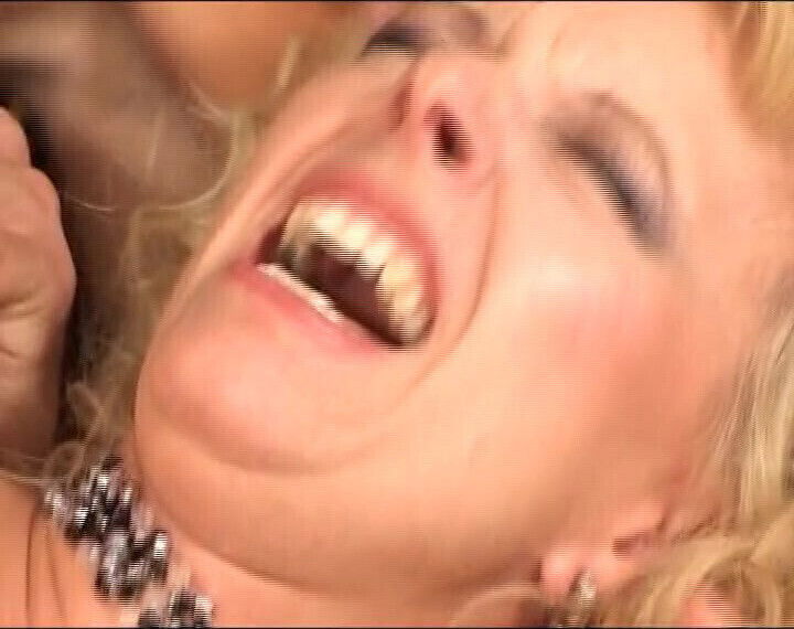 Blonde German MILF shares dick with teen threesome