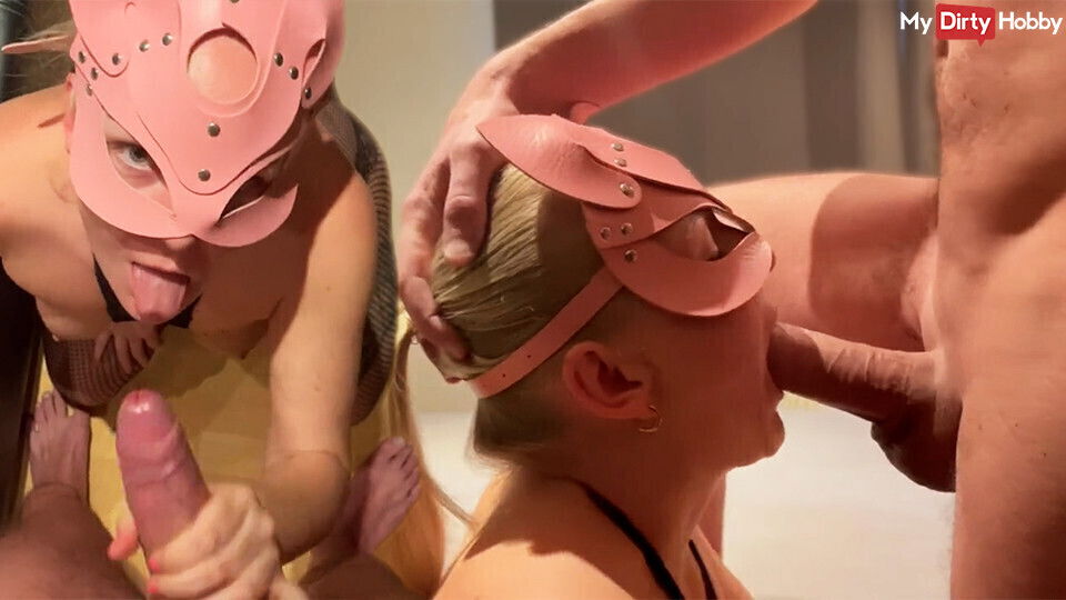 German amateur gives deep blowjob gets mouth fucked hard MyDirtyHobby