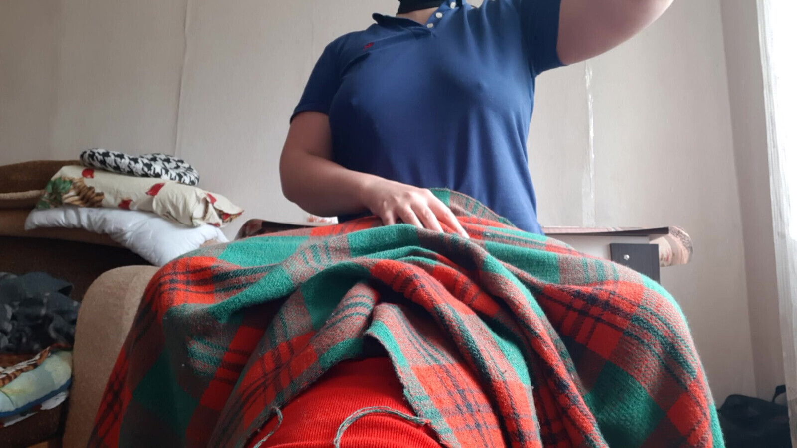 stepsister licks pussy under blanket