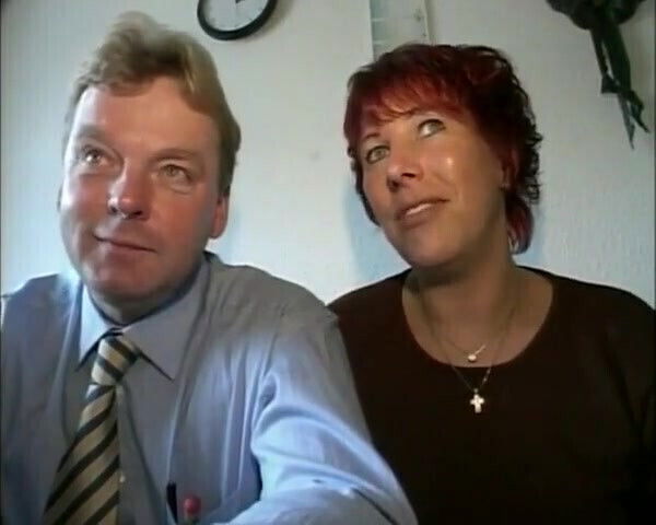 Incredible German rents pussy threesome fuck with husband colleague