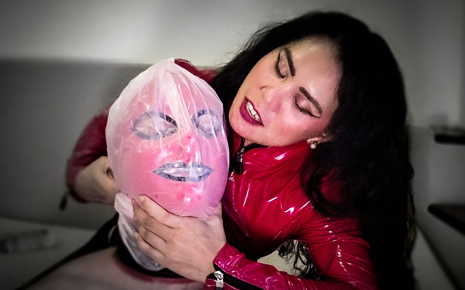 Breathplay training latex slave