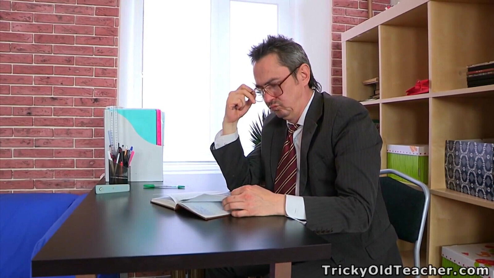 Teacher Receives Blowjob Fucks Younger Student