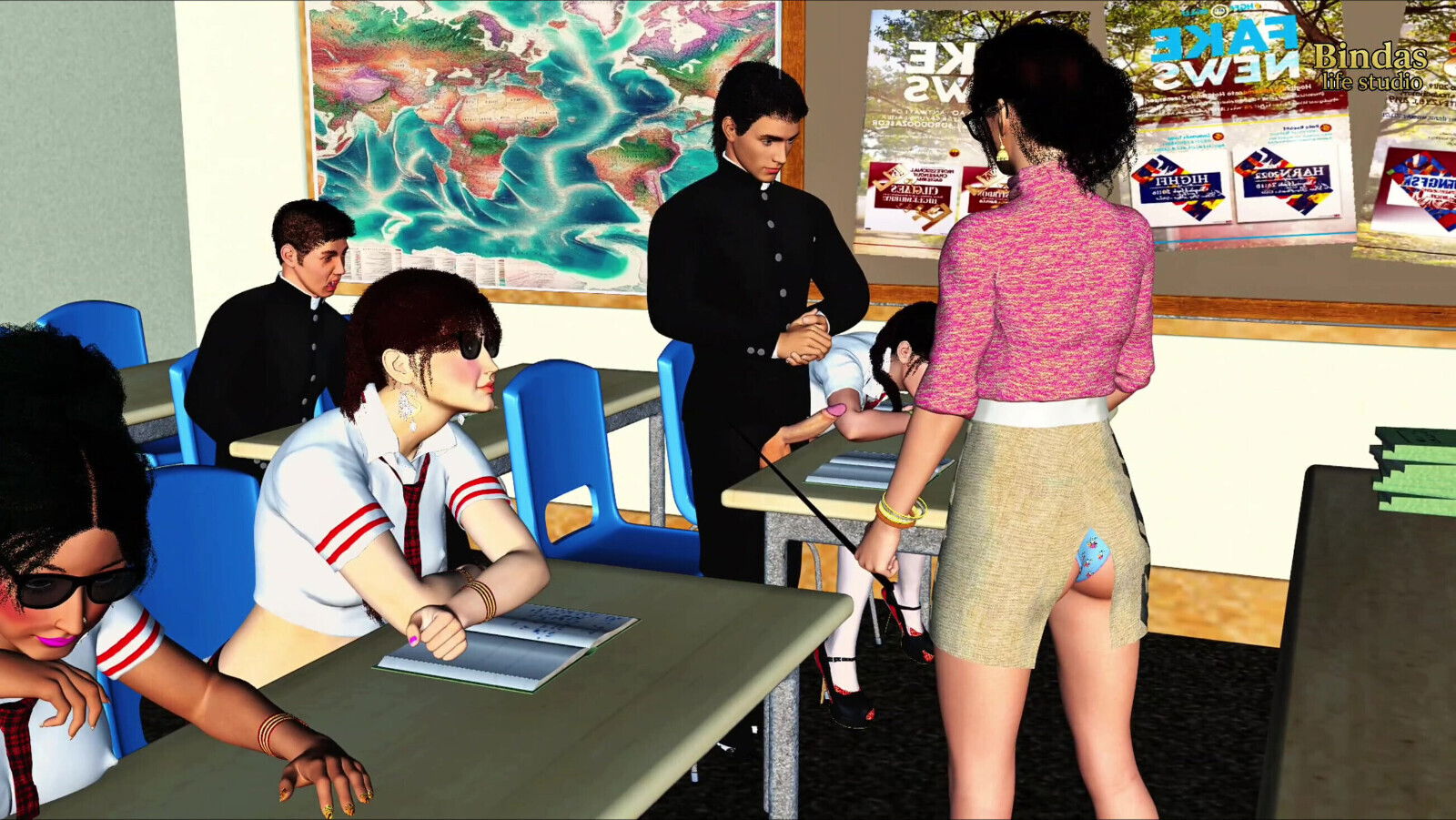 Strict Teacher's Special Detention Learn Hard Way!