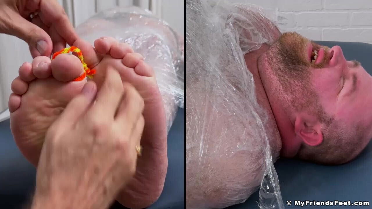 MyFriendsFeet: Tommy Bearhama gets mummified giggles with feet tickles