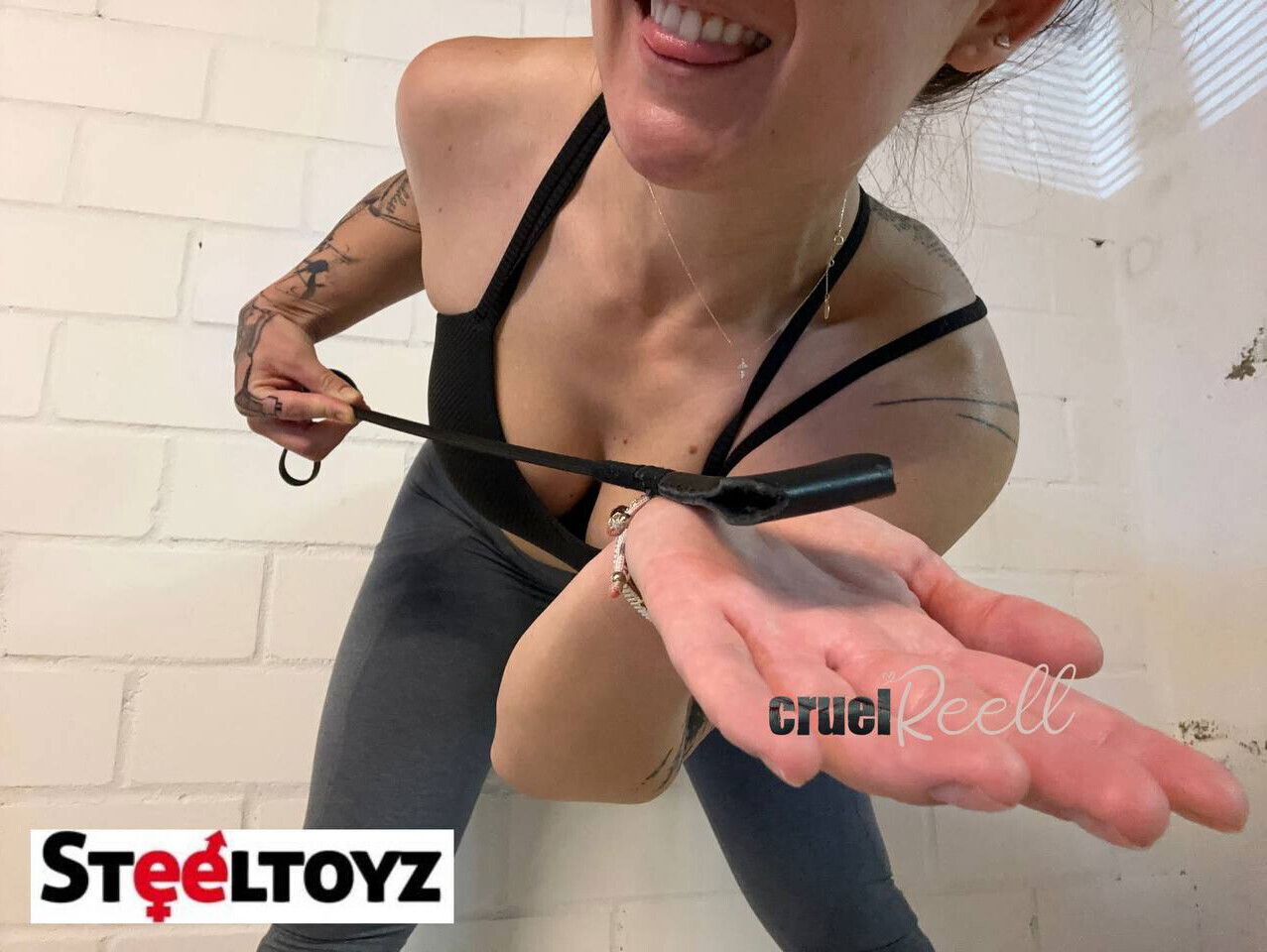 Cruel Reell dominates with classic whip BDSM Basics Steeltoyz