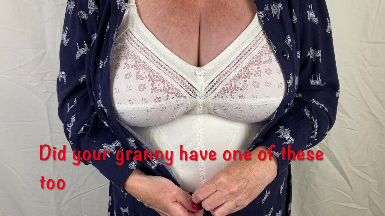 Mature Feet stripping down vintage Corsalette