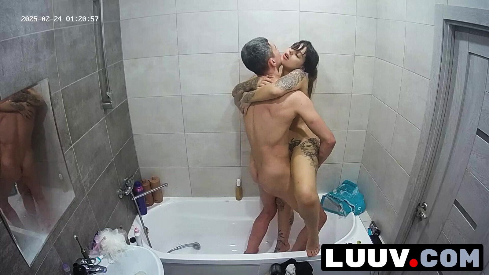 LUUV. Real female orgasm fucking bathroom