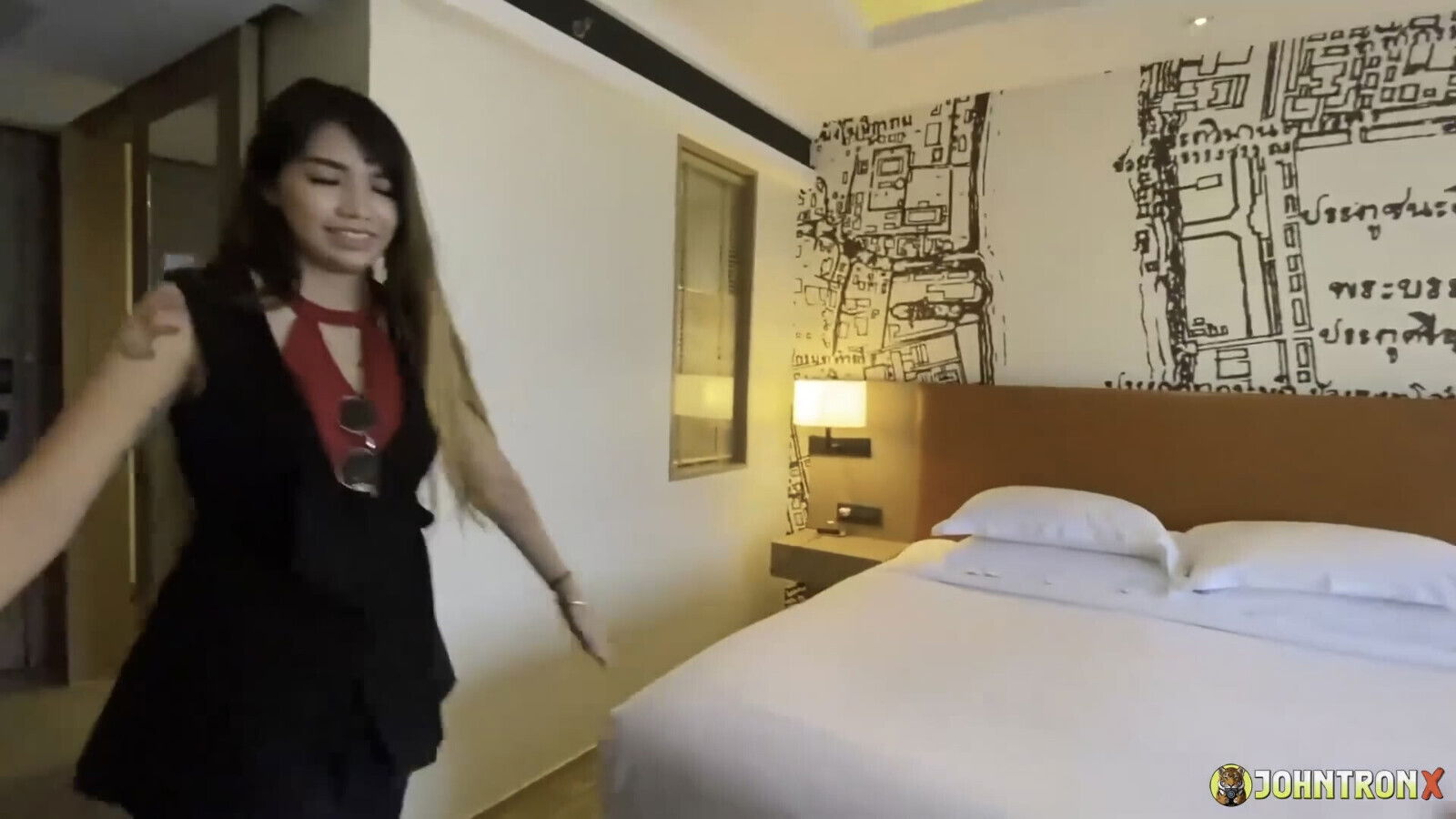 JohnTronX Hardcore standing doggystyle with perfect Asian