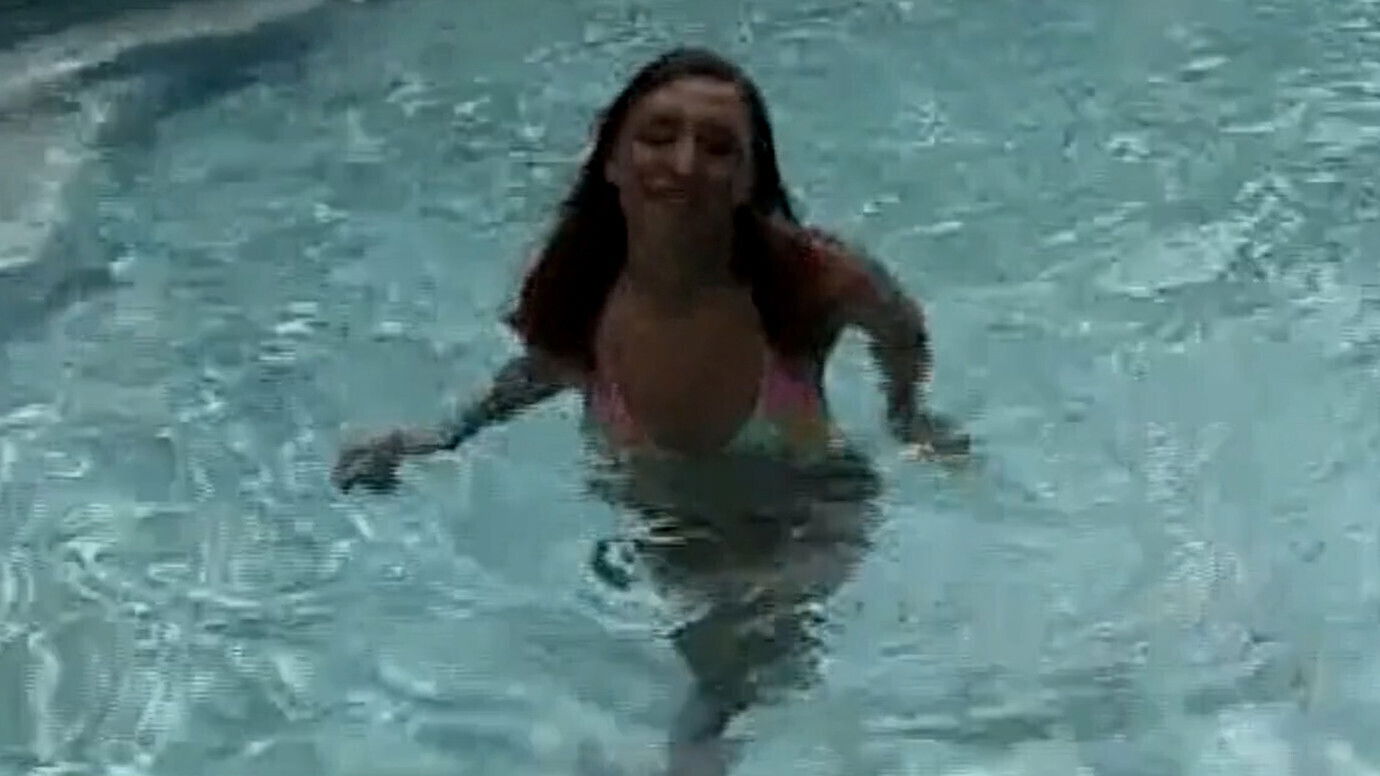 horny brunette pool sucking small
