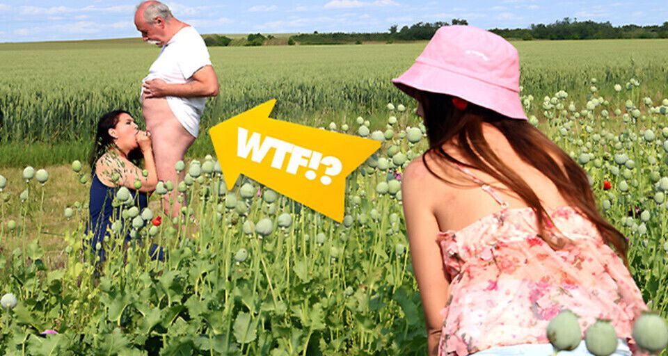 Caught Couple Fucking Field! Granny Wet, Slide GrandParentsX