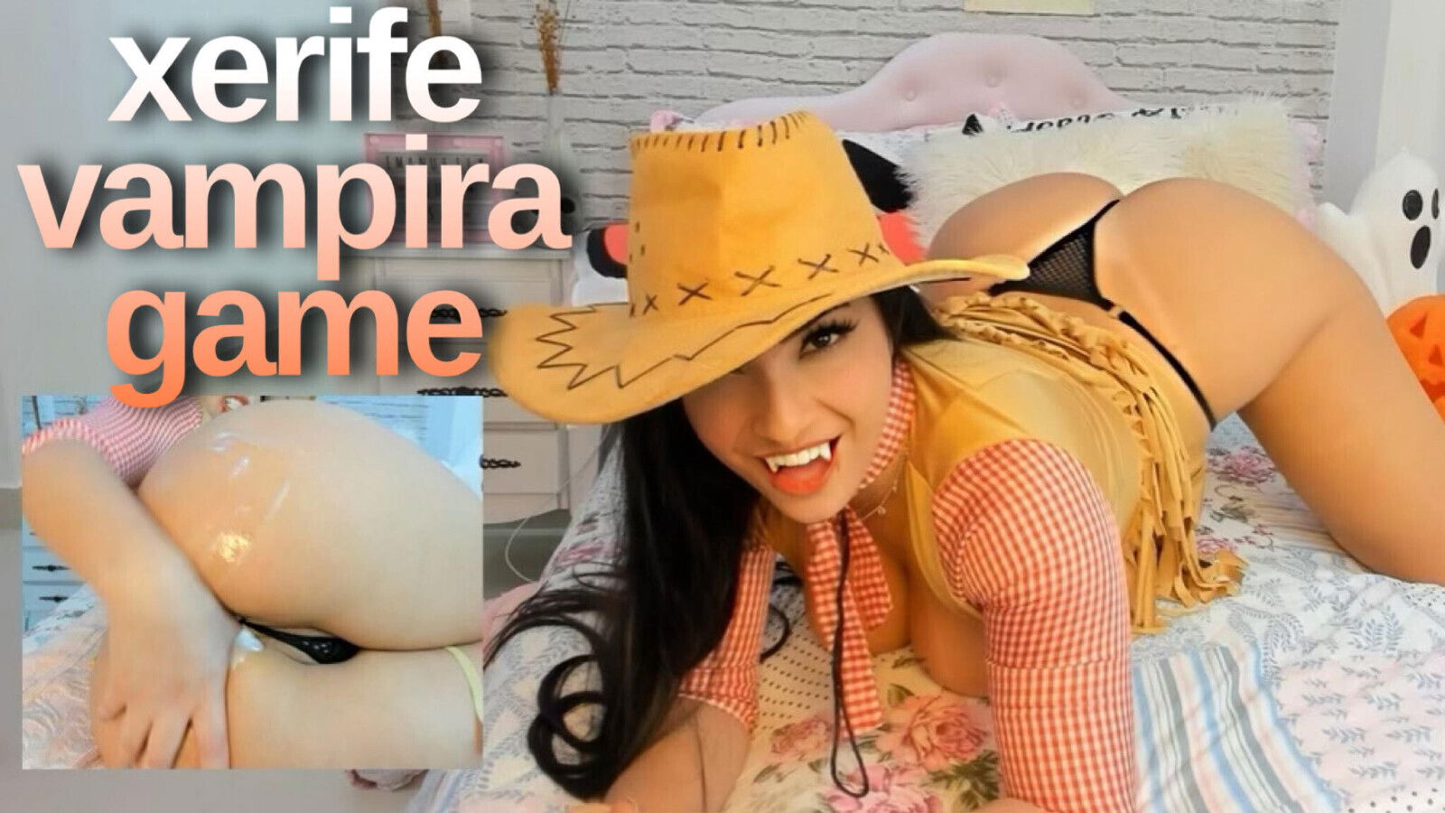 HORROR PORN sexy vampire xeriff cosplay blowjob FINGERING