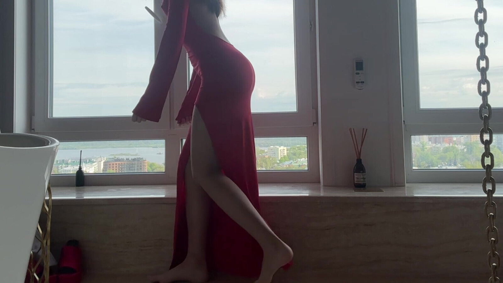 yoga tight transparent dress