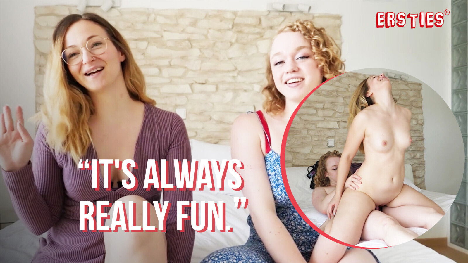 Ersties Curvy Redheaded Sarah Explores Fantasy With Nikita Uses Strap