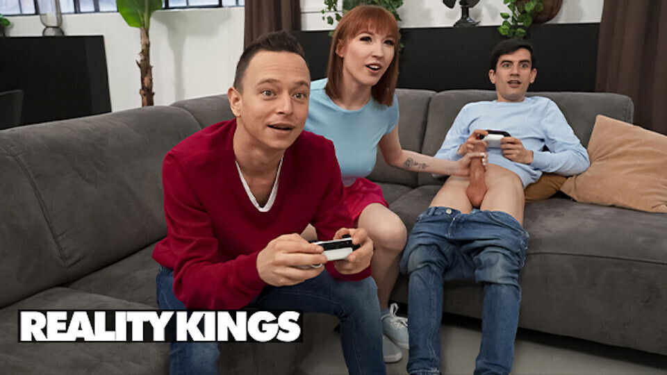 REALITY KINGS Mays Sneaks with Jordi Quiet Fuck While Friend Keeps Gaming